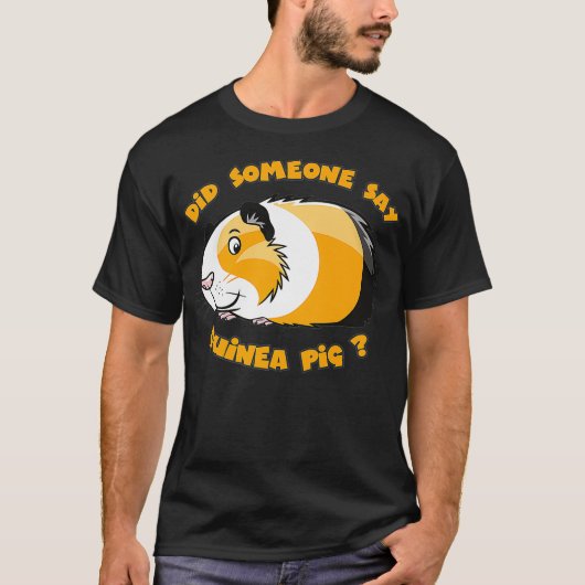 豚おもしろい愛人がモルモットPremiumと言った Tシャツ (正面)