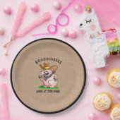 豚おもしろい豚がキャラクターを呼び出す ペーパープレート (パーティー)