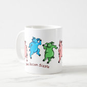 豚おもしろい踊り「ベーコンシズルカラフル」 コーヒーマグカップ (正面左)