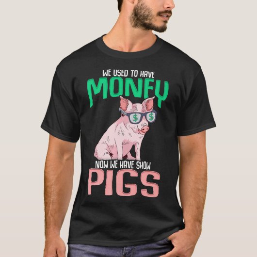 豚おもしろい郡フェア豚プレミアムを表示 Tシャツ (正面)