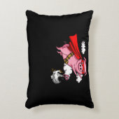 豚おもしろい飛んでいる農畜産ポーク アクセントクッション (正面(垂直))