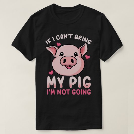 豚かわいいギフト Tシャツ (デザイン正面)