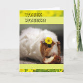 豚かわいらし母の日札 カード (正面)