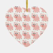 豚がたくさん セラミックオーナメント (正面)