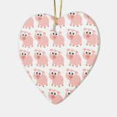 豚がたくさん セラミックオーナメント (左)