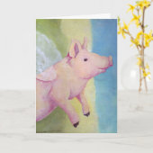 豚がカードを飛ばしたとき カード (黄色い花)