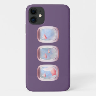 豚がケファンシーース・メイトiPhone Caを飛ぶ場所の飛行 iPhone 11 ケース