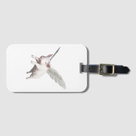 豚がトランプ ラゲッジタグ (正面横)