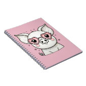 豚がハート型サングラスをかけている ノートブック (右側)