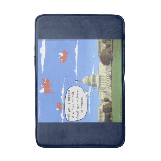 豚がバスマットを飛ぶときに議会と銃の話 バスマット (正面縦)