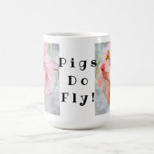 豚がマかわいらしグを飛ぶときに、ドレスのpurtyの子豚 コーヒーマグカップ (中央)