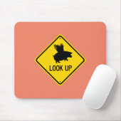 豚がマウスパッドを飛ぶように目を上げる マウスパッド (マウス)