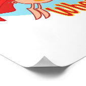 豚が勇者の豚すごいの飛んでいる漫画を飛ぶ時 ポスター (角)