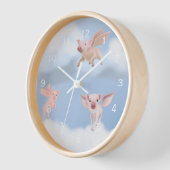 豚が壁の時計を飛ぶとき 壁時計 (傾斜)