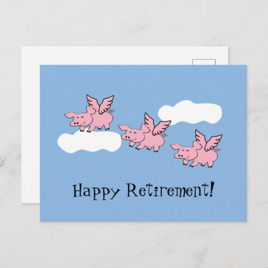 豚が定年を過ごすおもしろいとき ポストカード (正面/裏面)