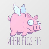 豚が文字 ウィンドウサイン (シート)