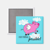 豚が磁石を飛ばす時 マグネット (正面/裏面)