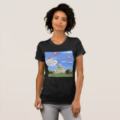 豚が空を飛ぶときの銃規制の議論 Tシャツ (正面フル)
