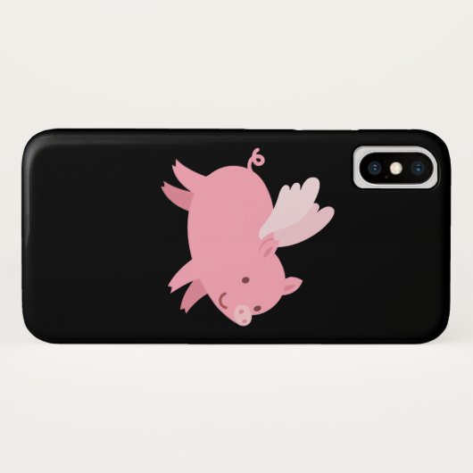 豚が翼を使って豚を飛ば飛んでいるす Case-Mate iPhoneケース (裏面(横))