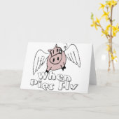 豚が飛ぶとき カード (黄色い花)