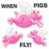 豚が飛ぶとき シール (正面)