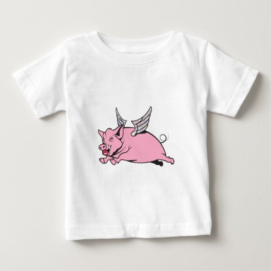 豚が飛ぶとき ベビーTシャツ (正面)