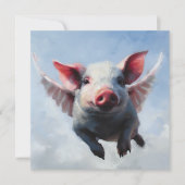 豚が飛ぶとき 招待状 (正面)