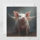 豚が飛ぶとき 招待状 (正面)