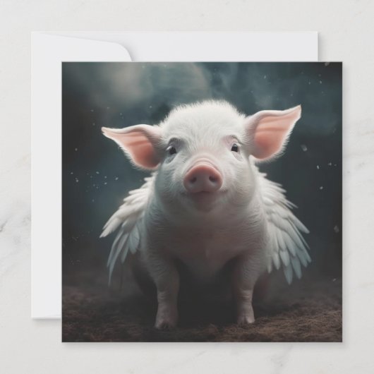 豚が飛ぶとき 招待状 (正面)