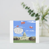 豚が飛ぶと議会と銃の暴力が話す ポストカード (スタンド正面)