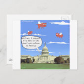 豚が飛ぶと議会と銃の暴力が話す ポストカード (正面/裏面)