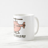 豚が飛ぶなら - ヘリコプター コーヒーマグカップ (正面右)