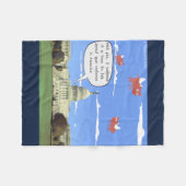 豚が飛ぶ時に議会と銃の話をするフリースブランケット フリースブランケット (正面(横))