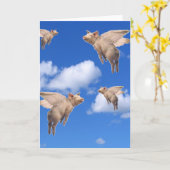 豚が飛ぶ時 カード (黄色い花)