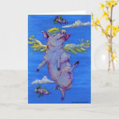 豚が飛ぶ時 カード (黄色い花)