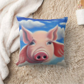 豚が飛ぶ時 クッション (ブランケット)