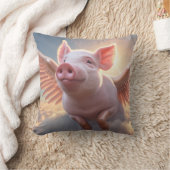 豚が飛ぶ時 クッション (ブランケット)