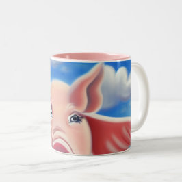 豚が飛ぶ時 ツートーンマグカップ