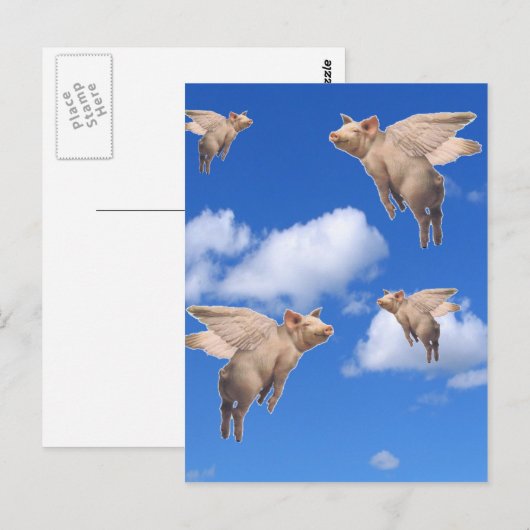 豚が飛ぶ時 ポストカード (正面/裏面)