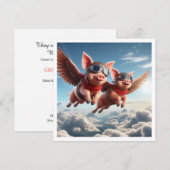 豚が飛ぶ時! 飛ぶ豚の招待状、達成 招待状 (正面/裏面)