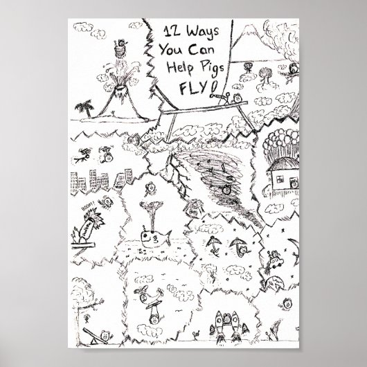 豚が飛ぶ時… 12の道救済道。 ポスター (正面)