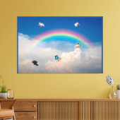 豚が飛ぶ2ストレッチキャンバス印刷 キャンバスプリント (インサイチュ (リビング))