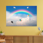 豚が飛ぶ2ストレッチキャンバス印刷 キャンバスプリント (インサイチュ (リビング))