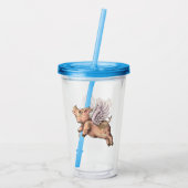 豚が飛ぶ アクリルタンブラー (裏面)