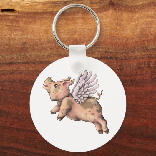豚が飛ぶ キーホルダー (正面)