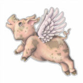 豚が飛ぶ シール (正面)