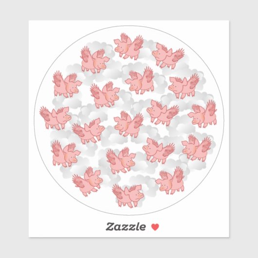 豚が飛ぶ シール (シート)