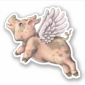 豚が飛ぶ シール (正面)