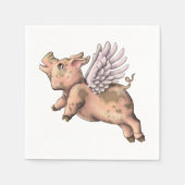 豚が飛ぶ スタンダードカクテルナプキン (正面)