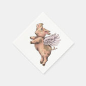 豚が飛ぶ スタンダードカクテルナプキン (角)